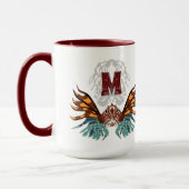 Mug Monogramme coloré de poisson rouge (Gauche)