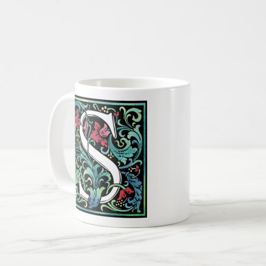 Mug Monogramme coloré S (Devant gauche)