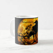 Mug Monogramme Cool 'Nevermore' Raven Halloween (Devant gauche)