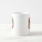 Mug Monogramme côtier personnalisé O Initial Beach (Centre)