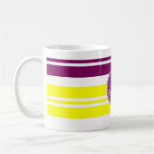 Mug Monogramme couleur Neon arc-en-ciel rayures Motif (Gauche)
