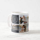 Mug Monogramme couple initial wath moderne élégant (Devant gauche)