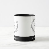 Mug Monogramme couple initial wath moderne élégant (Centre)