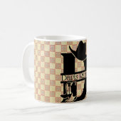 Mug Monogramme Cowboy 'D' divisé (Devant gauche)
