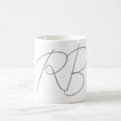 Mug Monogramme créatif unique tendance Lettres initial (Centre)