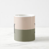 Mug Monogramme Customisé rose vif vert (Centre)