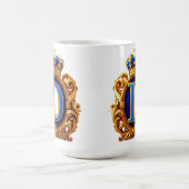Mug Monogramme D en lettre royale bleue (Centre)