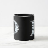 Mug Monogramme D Faux Diamond (Centre)