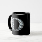 Mug Monogramme D Faux Diamond (Devant gauche)