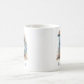 Mug Monogramme D Initial de Plage Personnalisé (Centre)