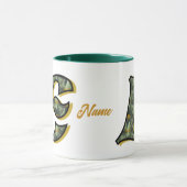 Mug Monogramme Daisy Initiale E Personnalisé (Centre)