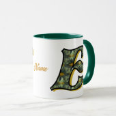 Mug Monogramme Daisy Initiale E Personnalisé (Devant droit)