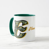 Mug Monogramme Daisy Initiale E Personnalisé (Devant gauche)