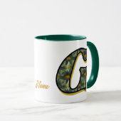 Mug Monogramme Daisy Initiale G Personnalisé (Devant droit)