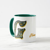 Mug Monogramme Daisy Initiale G Personnalisé (Devant gauche)