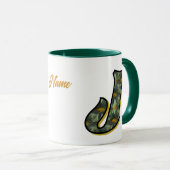 Mug Monogramme Daisy Initiale J Personnalisé (Devant droit)