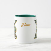 Mug Monogramme Daisy Initiale K Personnalisé (Centre)