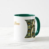 Mug Monogramme Daisy Initiale K Personnalisé (Devant droit)