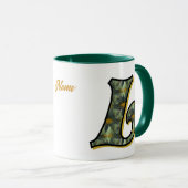 Mug Monogramme Daisy Initiale L Personnalisé (Devant droit)