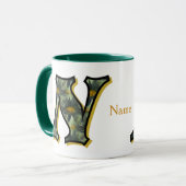 Mug Monogramme Daisy Initiale N Personnalisé (Devant gauche)