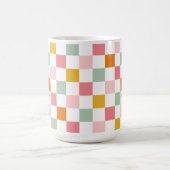 Mug Monogramme damier coloré (Centre)