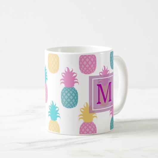 Mug Monogramme d'ananas (Devant droit)