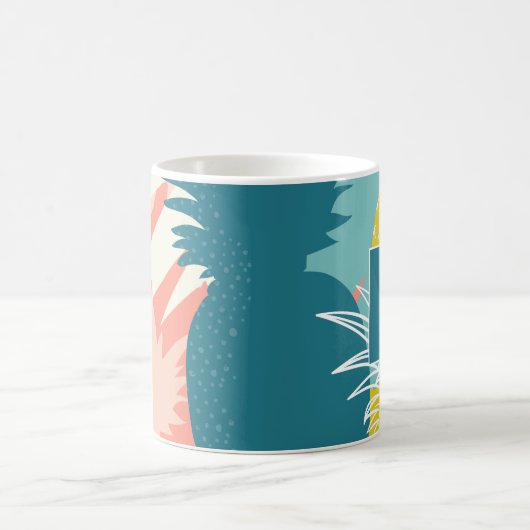 Mug Monogramme d'ananas hawaïen tropical (Centre)
