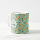 Mug Monogramme Dandelion Fleurs Orange Floral (Devant gauche)