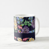 Mug Monogramme d'aquarelle florale Fleur sauvage (Devant droit)