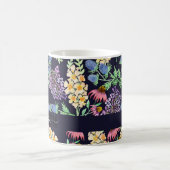 Mug Monogramme d'aquarelle florale Fleur sauvage (Centre)