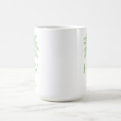 Mug Monogramme d'arbre de palmier vert et blanc Palmet (Centre)
