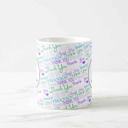 Mug Monogramme d'art en Merci (Centre)