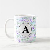 Mug Monogramme d'art en Merci (Gauche)