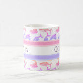 Mug Monogramme de baleine Océan Vie marine Cute nautiq (Centre)