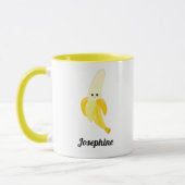 Mug Monogramme de banane joyeux (Gauche)