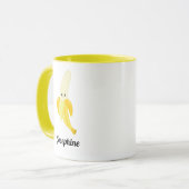 Mug Monogramme de banane joyeux (Devant gauche)