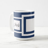 Mug Monogramme de bleu de myrtille (Devant gauche)