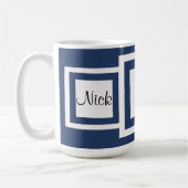 Mug Monogramme de bleu de myrtille (Gauche)