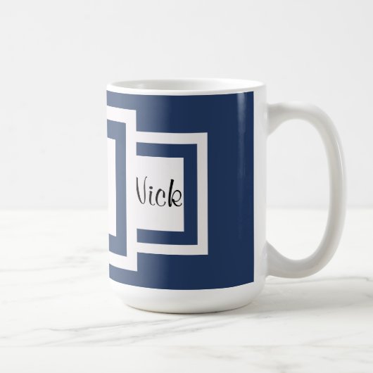 Mug Monogramme de bleu de myrtille (Droite)