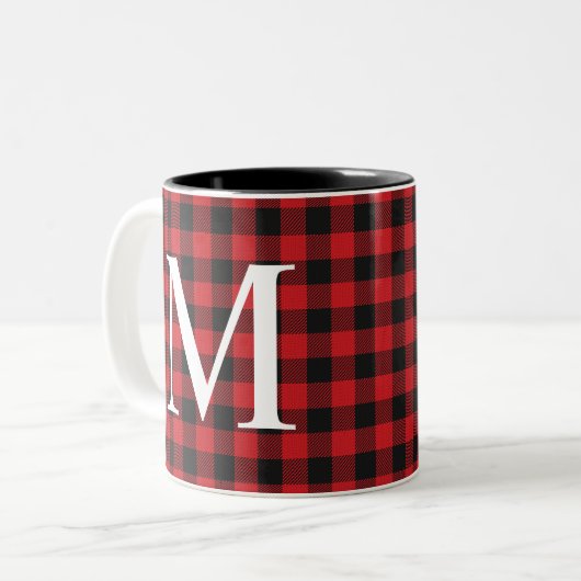 Mug Monogrammé de Buffalo moderne tendance (Devant gauche)