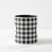 Mug Monogramme de Buffle noir et blanc tendance (Centre)