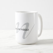 Mug Monogramme de calligraphie classique professionnel (Devant droit)