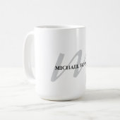 Mug Monogramme de calligraphie classique professionnel (Devant gauche)