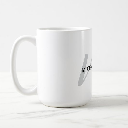 Mug Monogramme de calligraphie classique professionnel (Gauche)