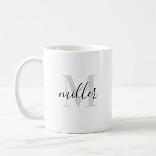 Mug Monogramme de calligraphie moderne (Gauche)