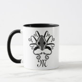 Mug Monogramme de calmar gris (Gauche)