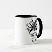 Mug Monogramme de calmar gris (Devant droit)