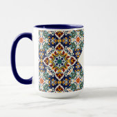 Mug monogramme de carreaux turcs azulejo méditerranéen (Gauche)