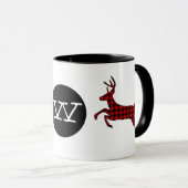 Mug Monogramme De Cerfs De Buffle Plantés (Devant droit)