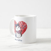 Mug Monogramme de chat patriotique  (Devant gauche)